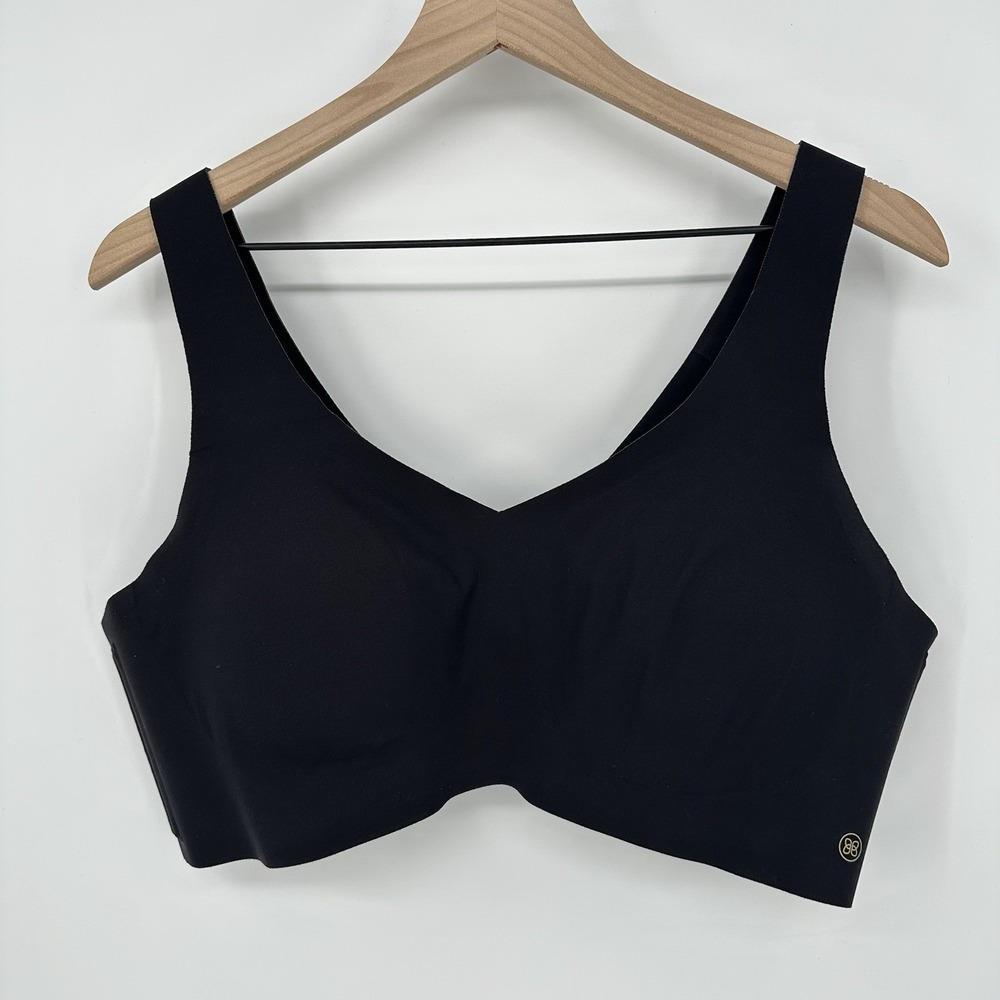 Honeylove V-Neck Bra 2X Black Seamless‎ Wireless Comfort Pullover Removable Pads - Picture 1 of 6